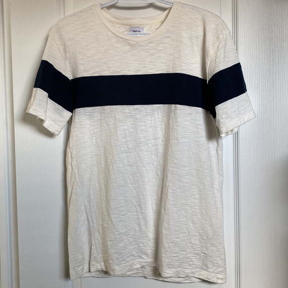 Men’s Zara White T-Shirt - Picture 1 of 4